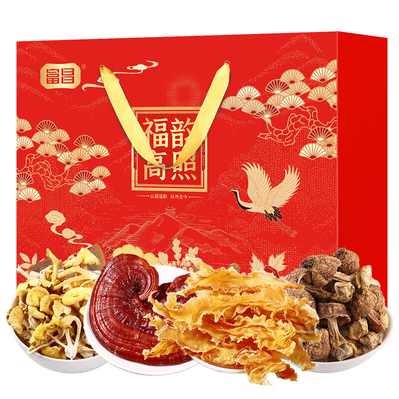 富昌 福韵高照 山珍灵芝干货礼盒 235g （单位：盒）