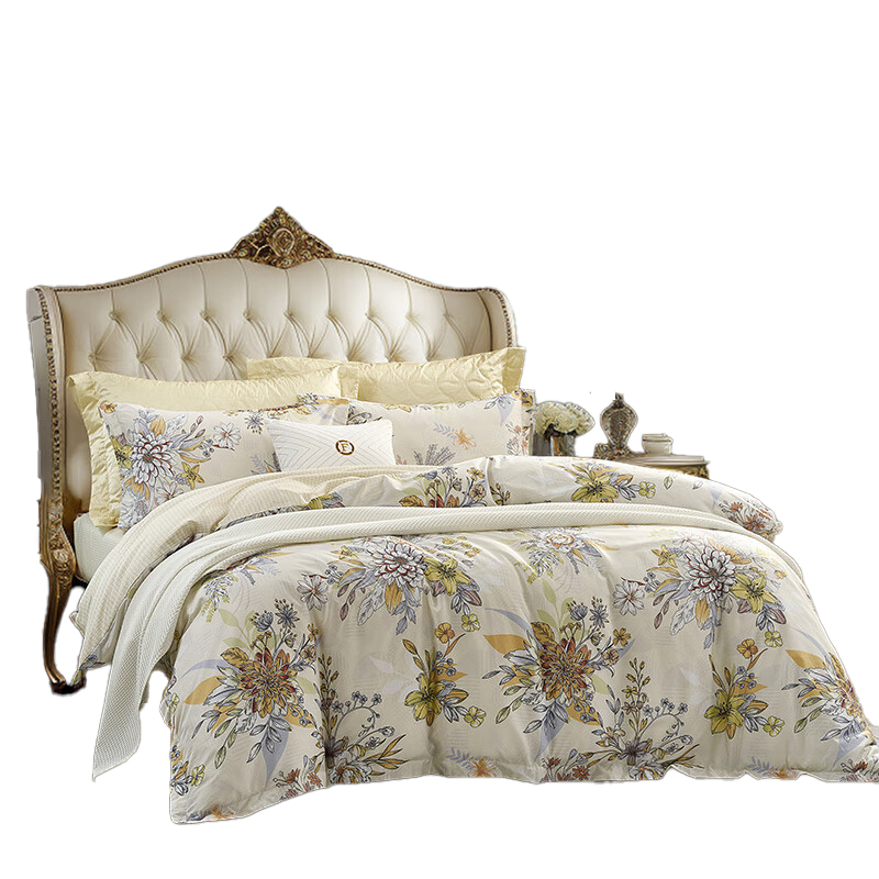 富安娜（FUANNA） 香韵满庭 抗菌磨毛床上四件套 203*229cm （单位：套）  