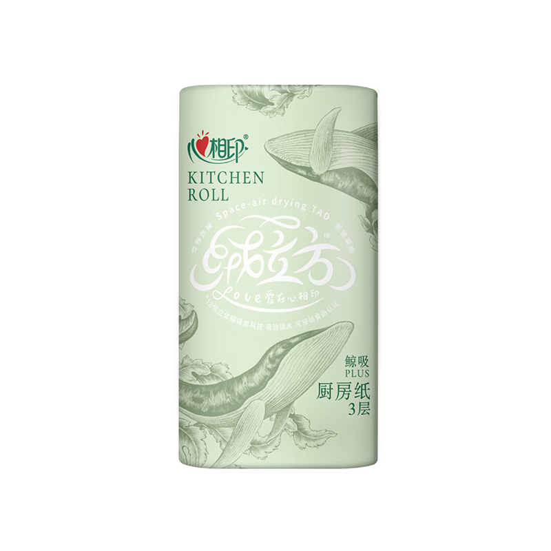 心相印（Mind Act Upon Mind） TKT1085 绒立方厨房卷纸 257*224mm 3层 85节/卷 （单位：卷）  