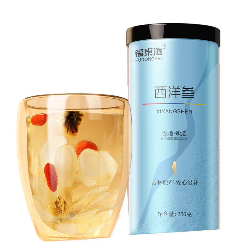 福东海 特大片 西洋参 1.2-1.4cm 250克 （单位：瓶）  