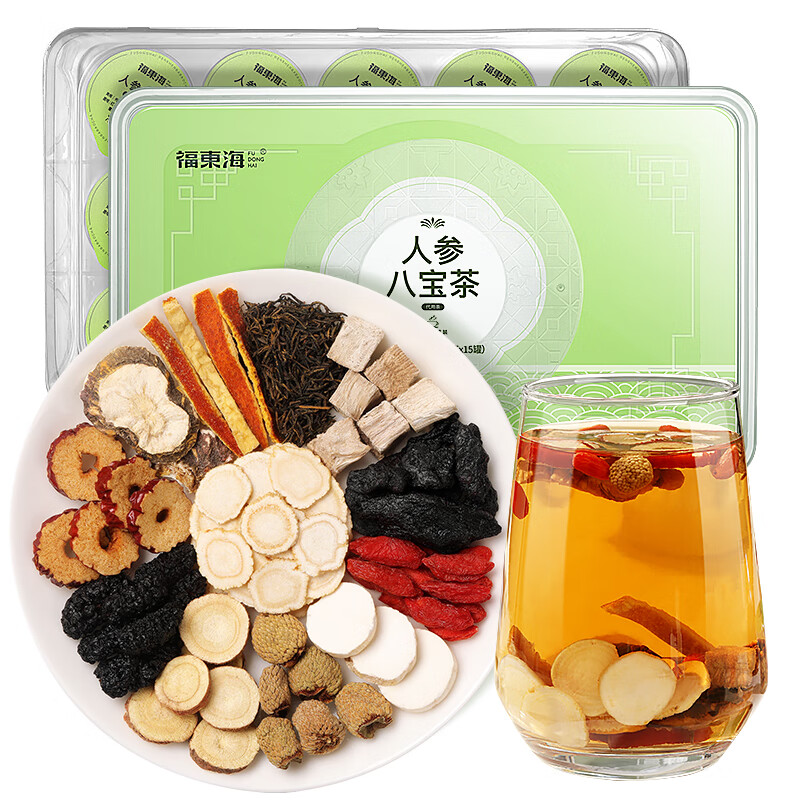 福东海 人参 八宝茶 15克/罐 15罐/盒 225克 （单位：盒）  
