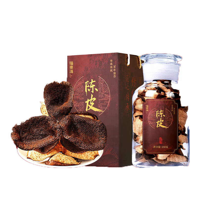 福东海 十五年 广东老陈皮 玻璃罐 250克 （单位：罐） 包装随机 