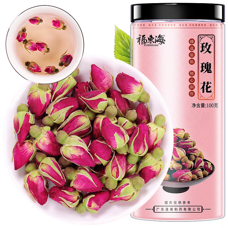 福东海 大朵 玫瑰花茶 100g （单位：瓶）  