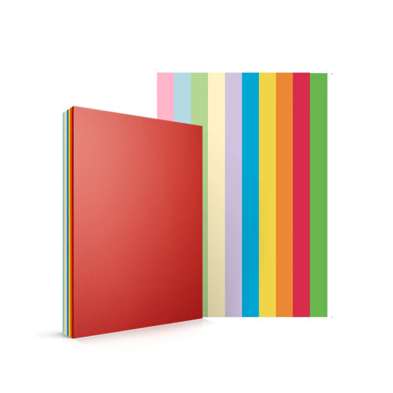 得力（deli） ZC001 彩色复印纸 A4 70g 100张/包 （单位：包）  十色混装