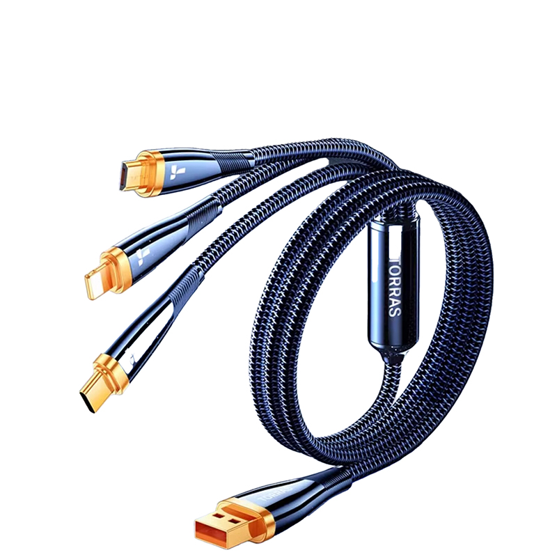 图拉斯 随芯系列 USB插口数据线 1.68米 （单位：条） Lightning+Type-C+Micro 