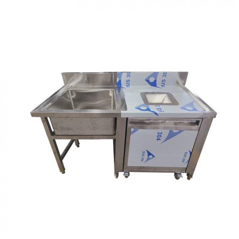 安立洁康 单星 不锈钢水池带收污台 1300*700*800+150mm （单位：个）  