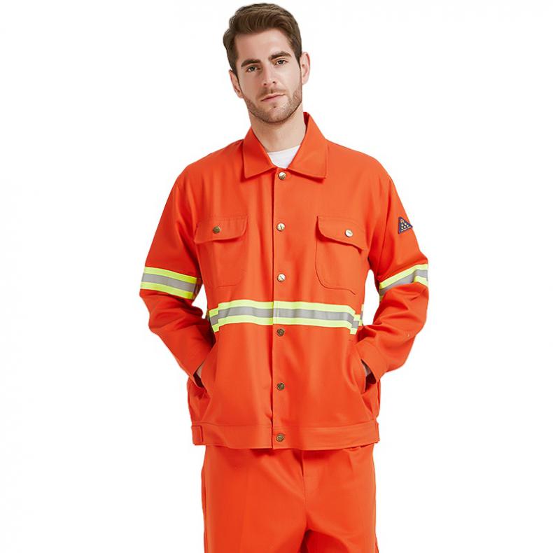 佰益BY BY-DF-7031 阻燃服套装 带反光条 尺码备注 （单位：套）  橘红色