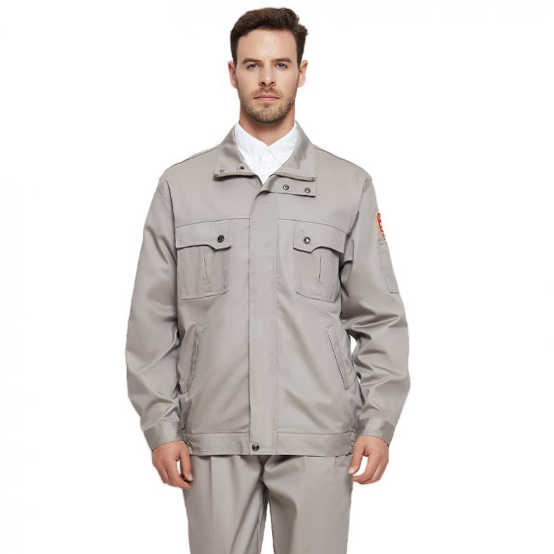 佰益BY BY-DF-7036 阻燃服套装 拉链款 尺码备注 （单位：套）  灰色