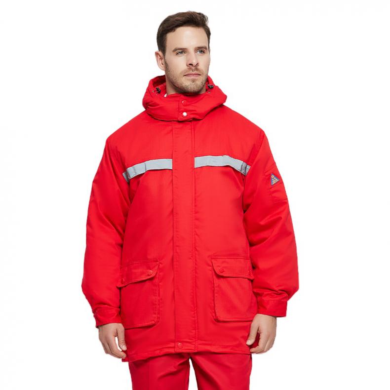 佰益BY BY-DF-8054 防酸碱防静电棉服上衣 M码 （单位：件）  红色