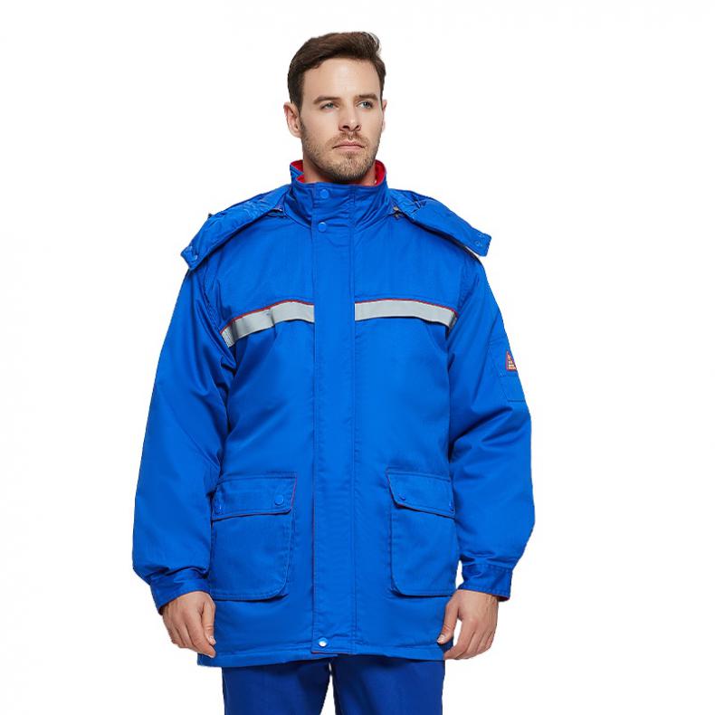 佰益BY BY-DF-8055 防酸碱防静电棉服上衣 M码 （单位：件）  艳兰色