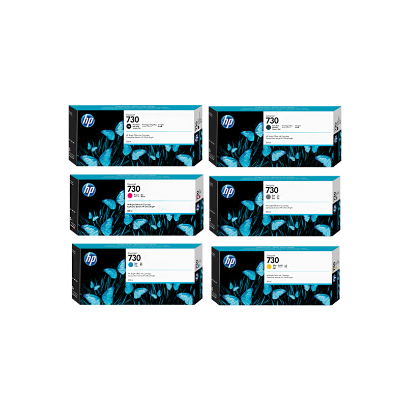 惠普（HP） 730 墨盒 适用T1600/T2600 （单位：套） 6色