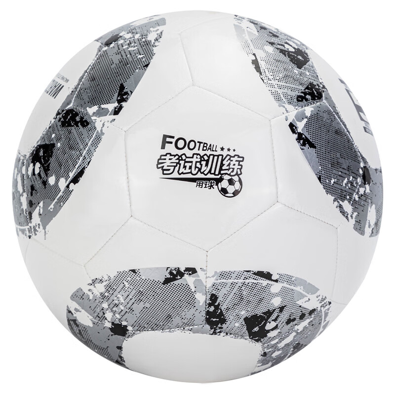 得力（deli） F1234 TPU机缝考试训练足球 5号 （单位：个）  银色+白色