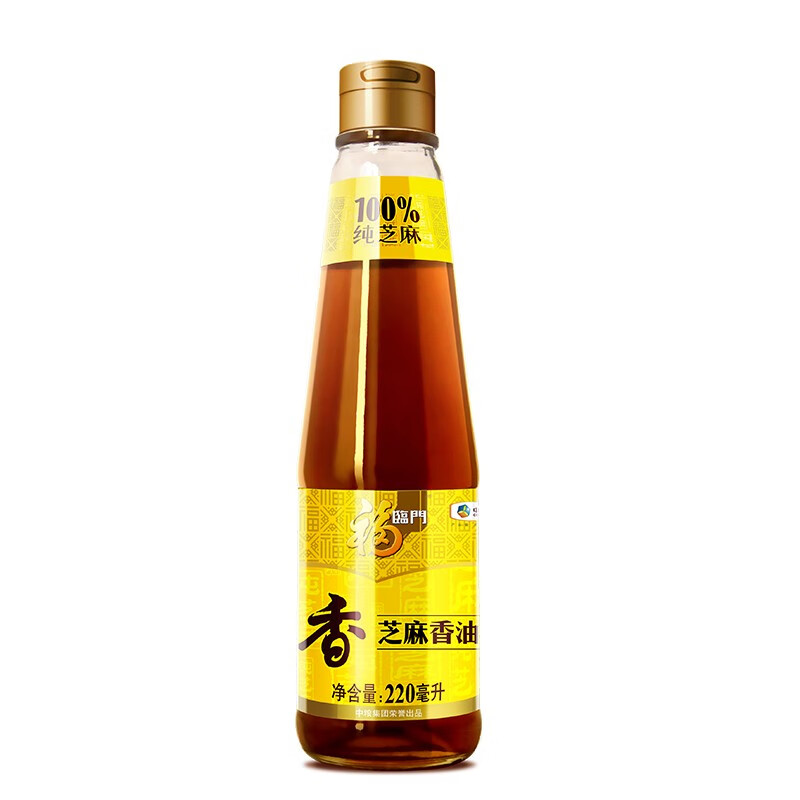 福临门 压榨 芝麻香油 220ml （单位：瓶） 新老包装随机发货 