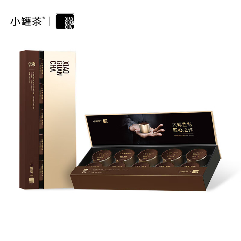 小罐茶 金罐 大师系列 普洱茶(熟茶)散茶 4g/罐 10罐/盒 （单位：盒） 包装随机发货 