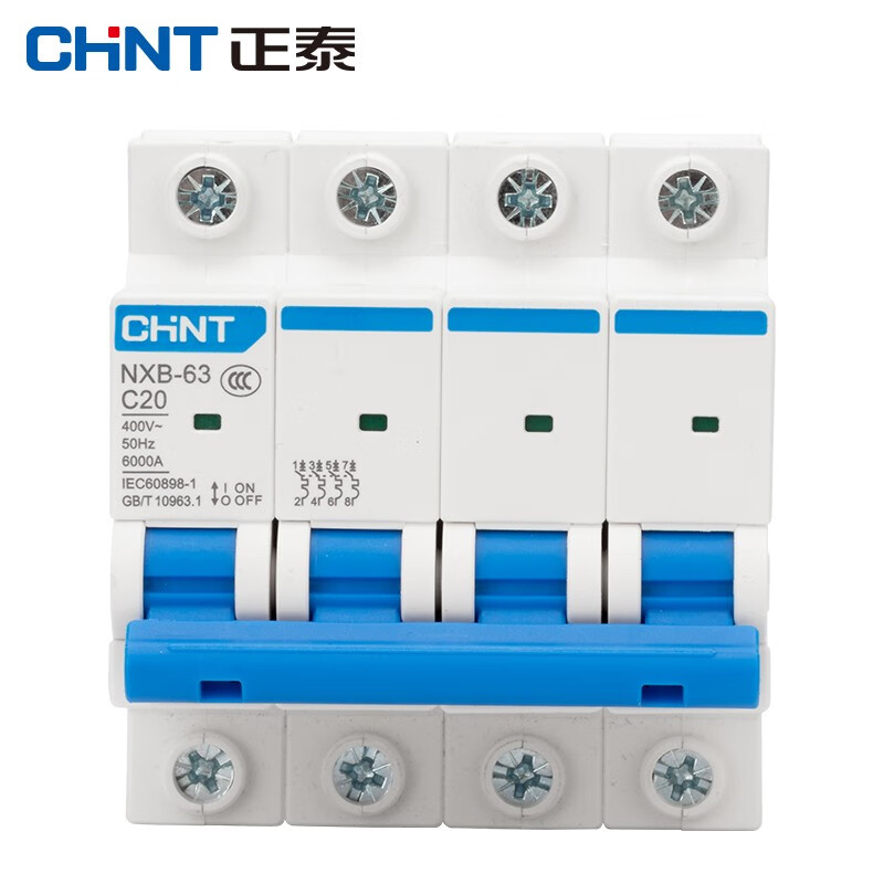正泰（CHNT） NXB-63-4P-C20 小型断路器 4P 20A （单位：个）