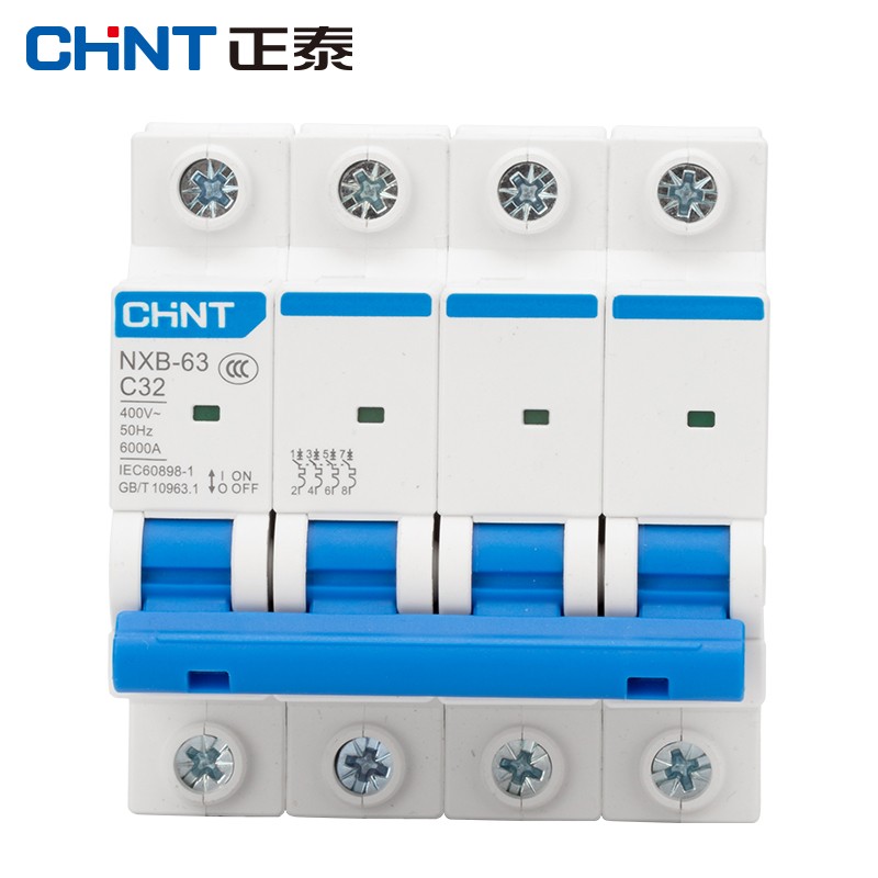 正泰（CHNT） NXB-63-4P-C32 小型断路器 4P 32A （单位：个）