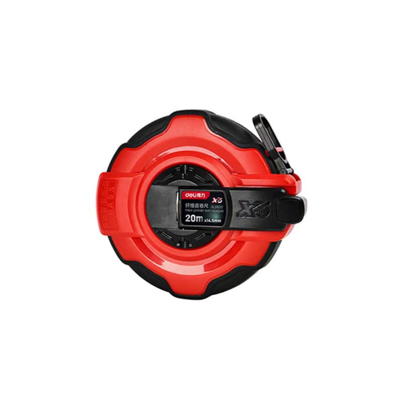 得力（deli） DL9920 3倍速盒式皮卷尺 20m*14.5mm （单位：个） 黄色