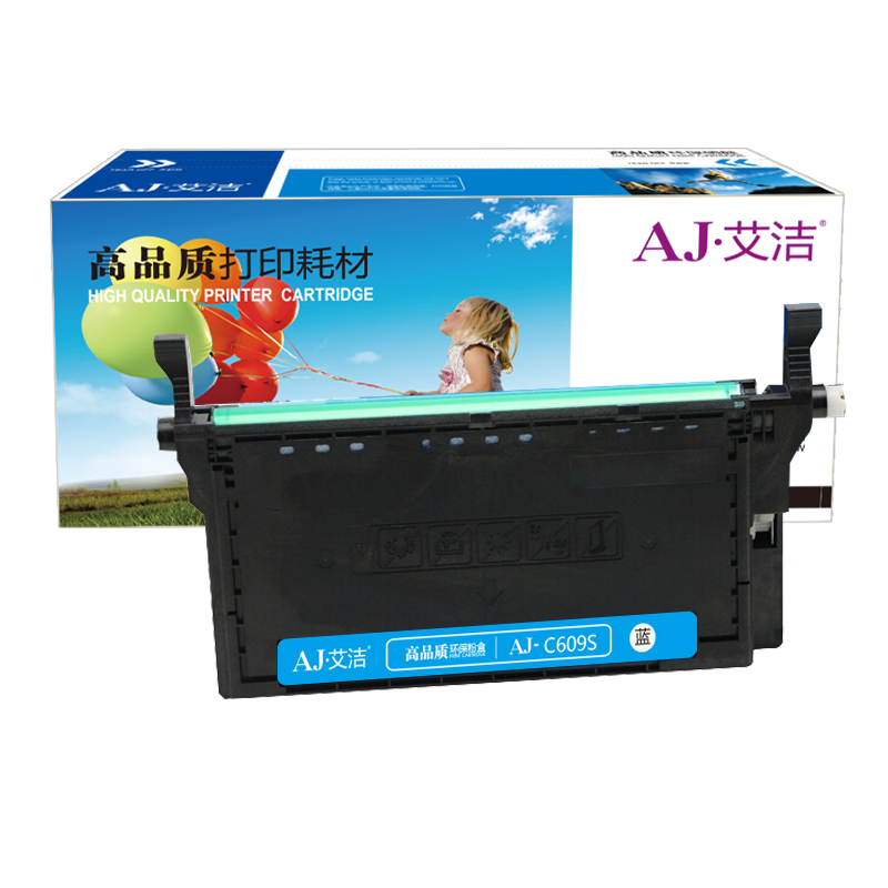 艾洁（AJ） C609S 硒鼓 商务版带芯片 7000页 （单位：支） 适用三星SAMSUNG CLP-775ND CLT-K609S 蓝色