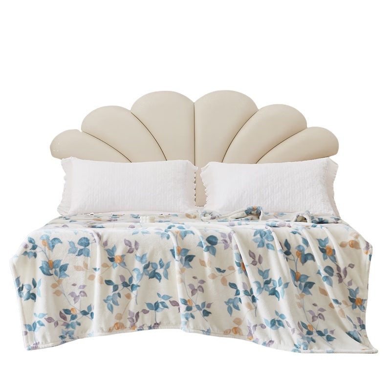 梦洁家纺 1010589019 亲肤牛奶绒毯 180*200cm （单位：条） 杏花春雨