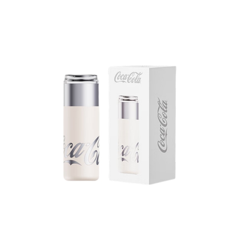 格沵 GE-CK23AW-B64 可口可乐联名款金属胶囊保温杯 480ml （单位：个）  星河银