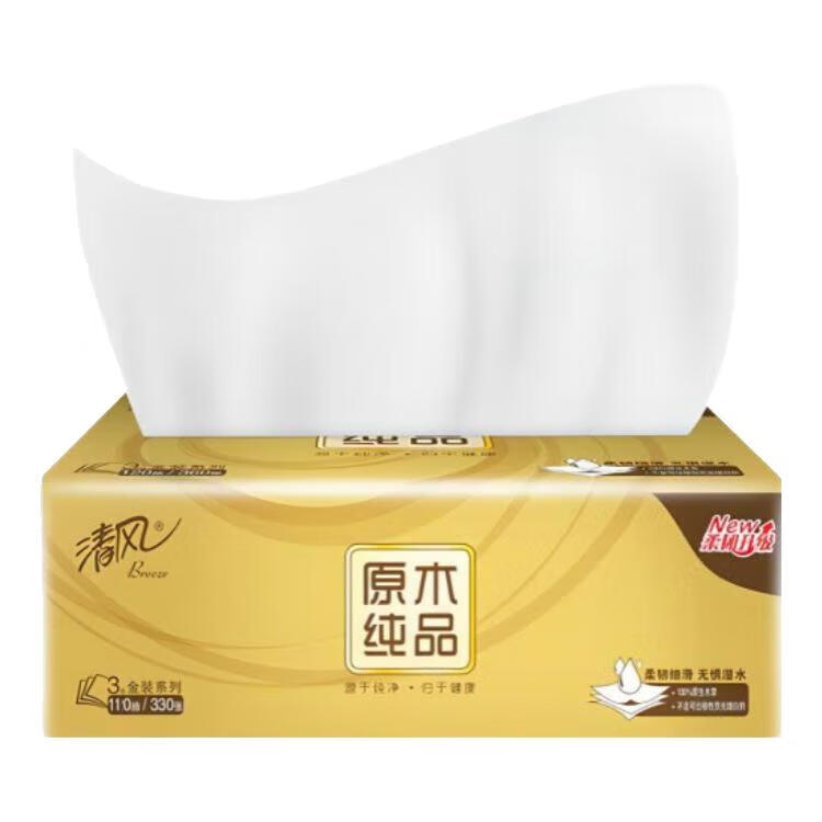 清风 AR41SWQ 抽纸 3层110抽*24包 （单位：组）  