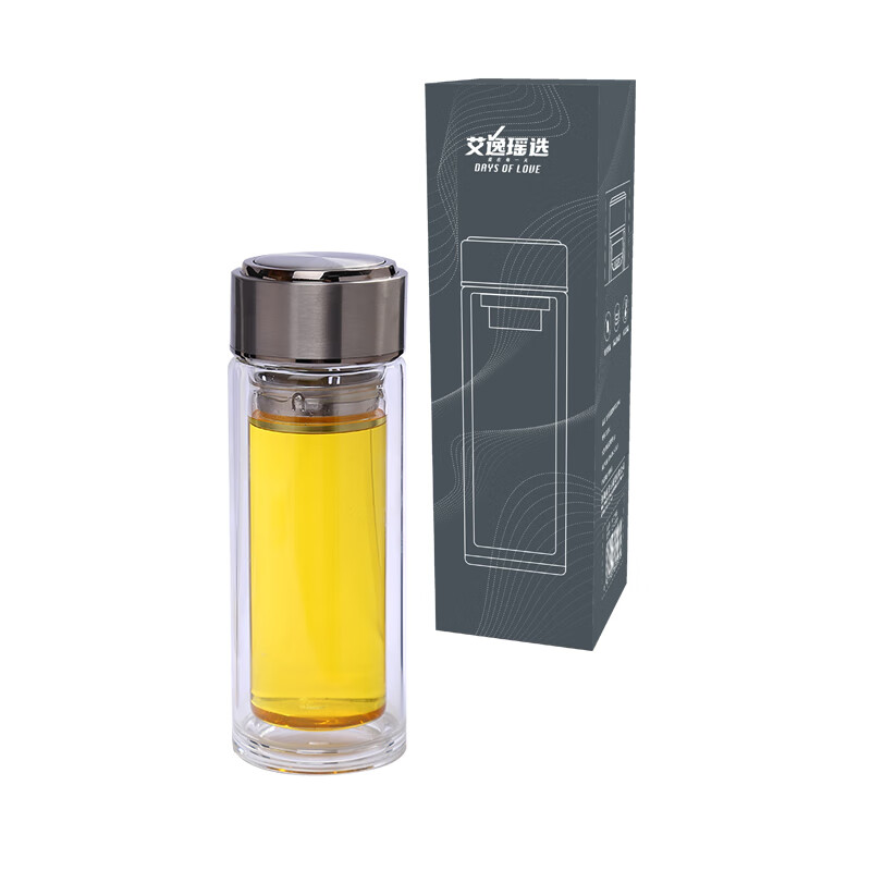 艾逸瑶选 CJ-21060 逸尚双层玻璃杯B 320ML （单位：个） 新老包装随机发货 