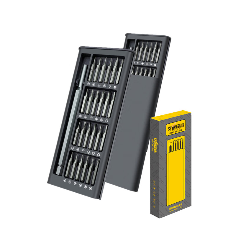 艾逸瑶选 GJ-8026-1 极客螺丝刀套装 158*67*18mm （单位：套） 收纳盒*1+批头笔*1+批头*24 新老包装随机发货 