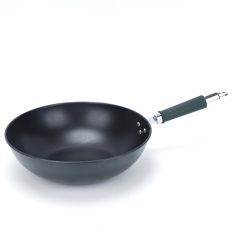 艾逸瑶选 CJ-21009 瓦尔加斯复古绿不粘炒锅M 32cm （单位：个）  