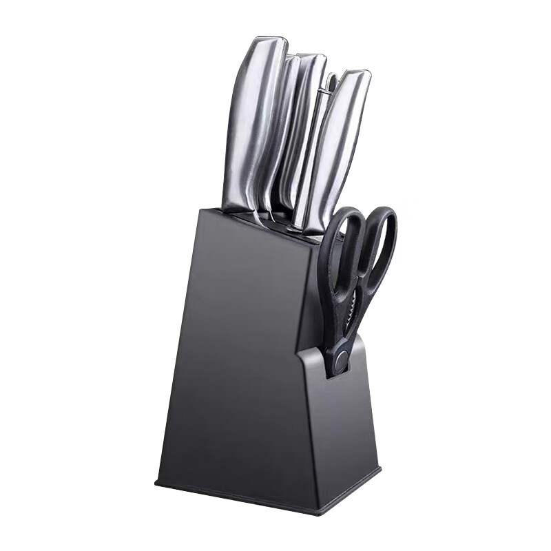 艾逸瑶选 CJ-21019 亚瑟肯刀具七件套 骨刀+片刀+厨师刀+果皮刀+厨房剪+磨刀棒+刀座 （单位：套）  