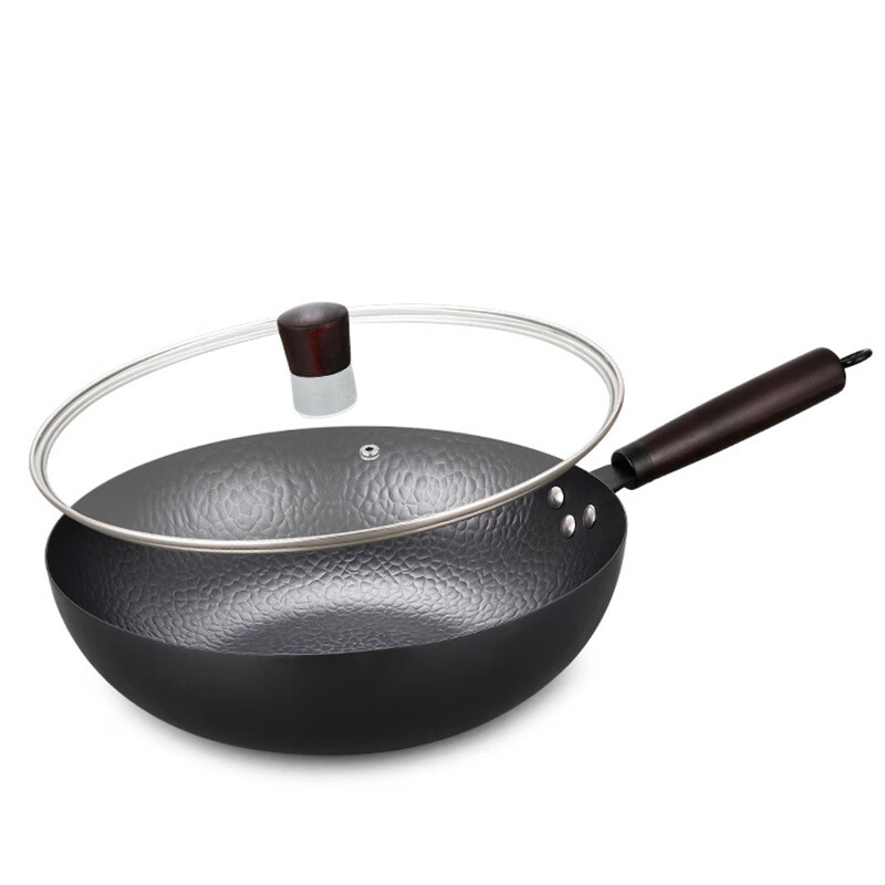 艾逸瑶选 CJ-21007 吉纳维亚锻打锅炒锅 配盖 32CM （单位：个）  