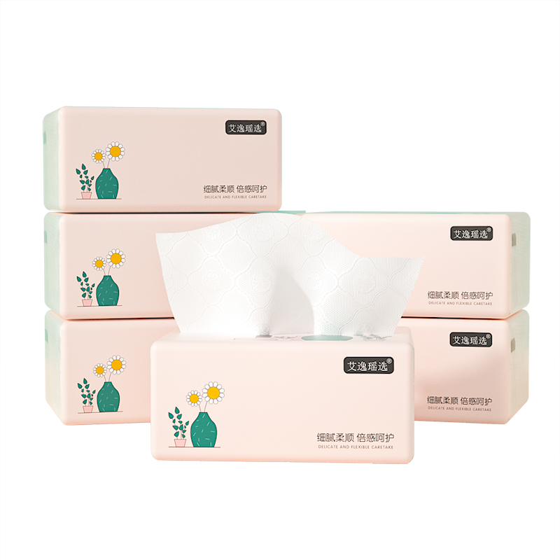 艾逸瑶选 AYYX008-6 粉色生活面巾纸 170*120mm 200张/包 6包/提 （单位：提）  