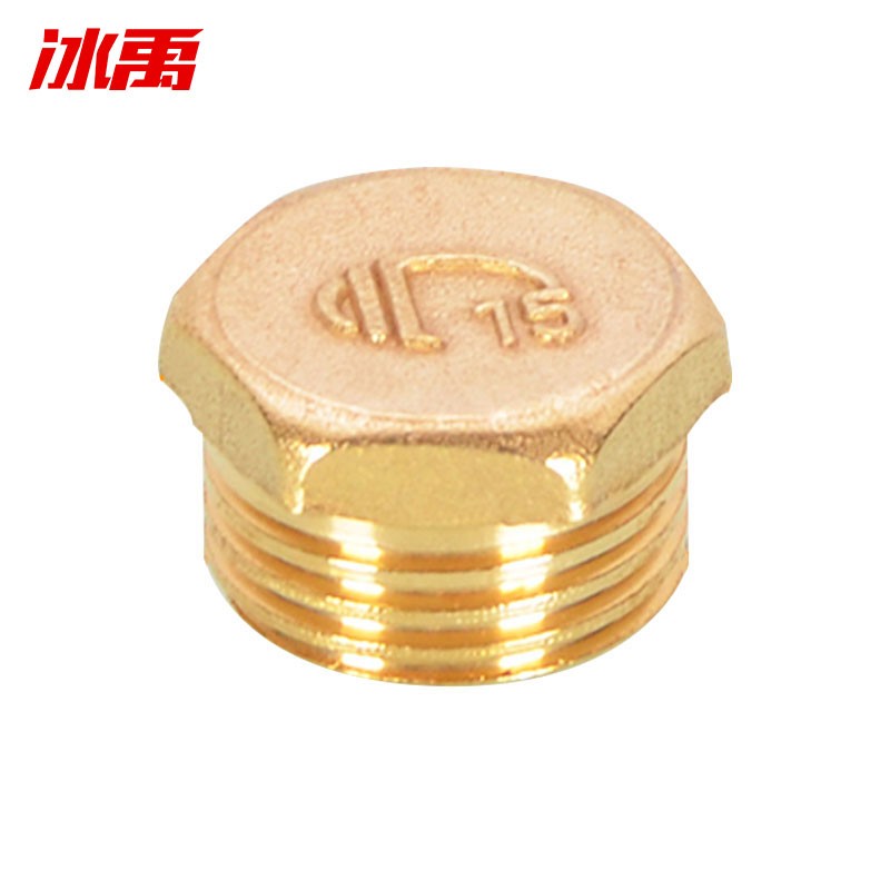 冰禹 BJyl-313 外丝铜堵头 4分堵头 4个 （单位：包）  