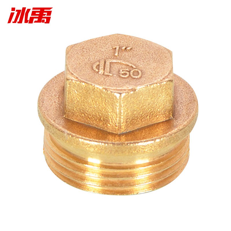 冰禹 BJyl-313 外丝铜堵头 6分堵头 4个 （单位：包）  