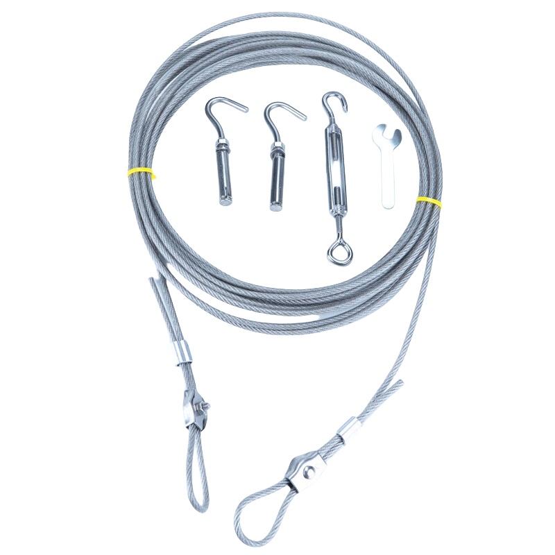 海斯迪克 HKsq-562 钢丝绳晾晒套装 7米 钢丝绳+配件 （单位：套）  