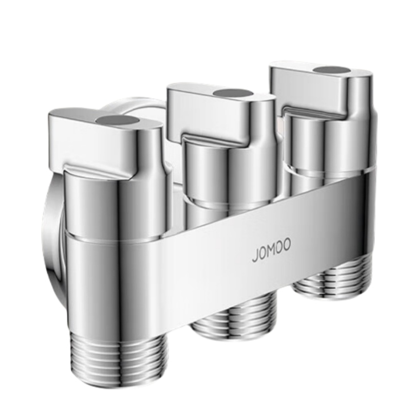 九牧 74118-879/1C-1 一进三出黄铜角阀  （单位：个）  