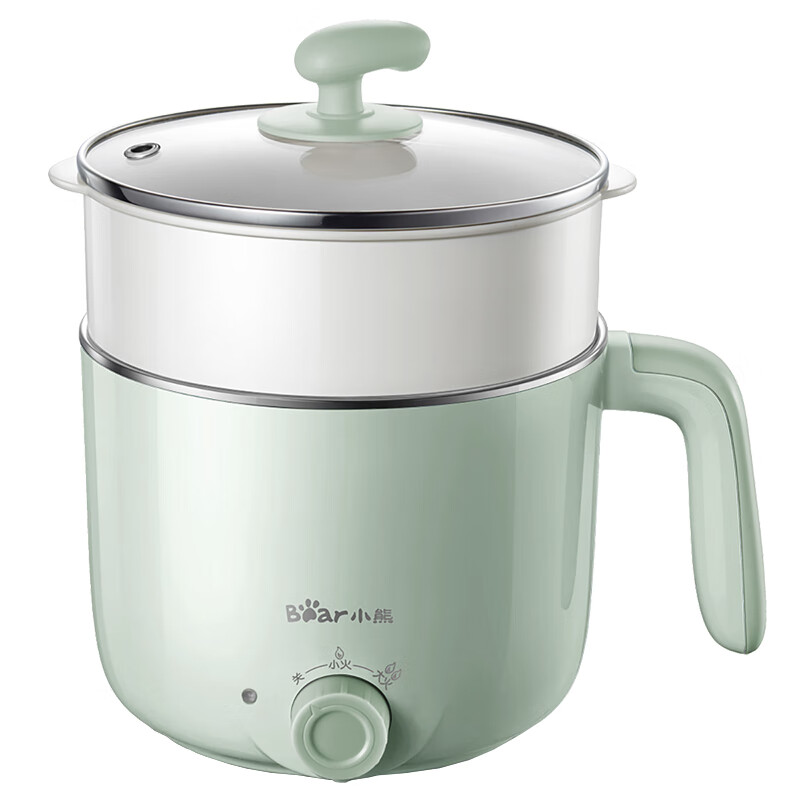 小熊（Bear） DRG-C12R6 懒人便利锅 带蒸笼 1.2L （单位：台）  淡绿色