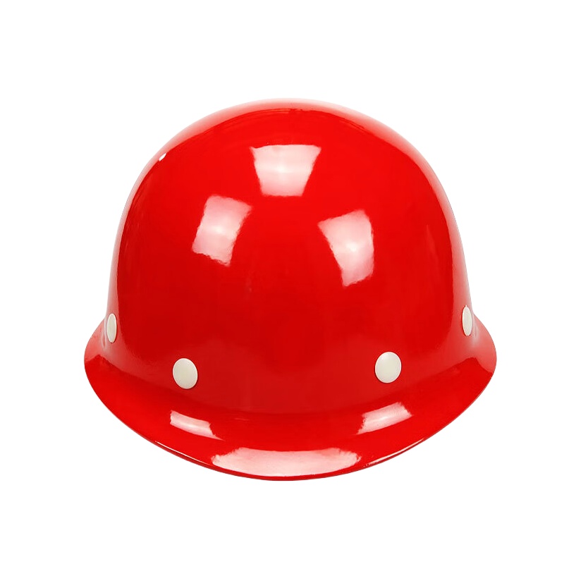 鸣固 盔式玻璃钢 安全帽 430g （单位：个）  红色