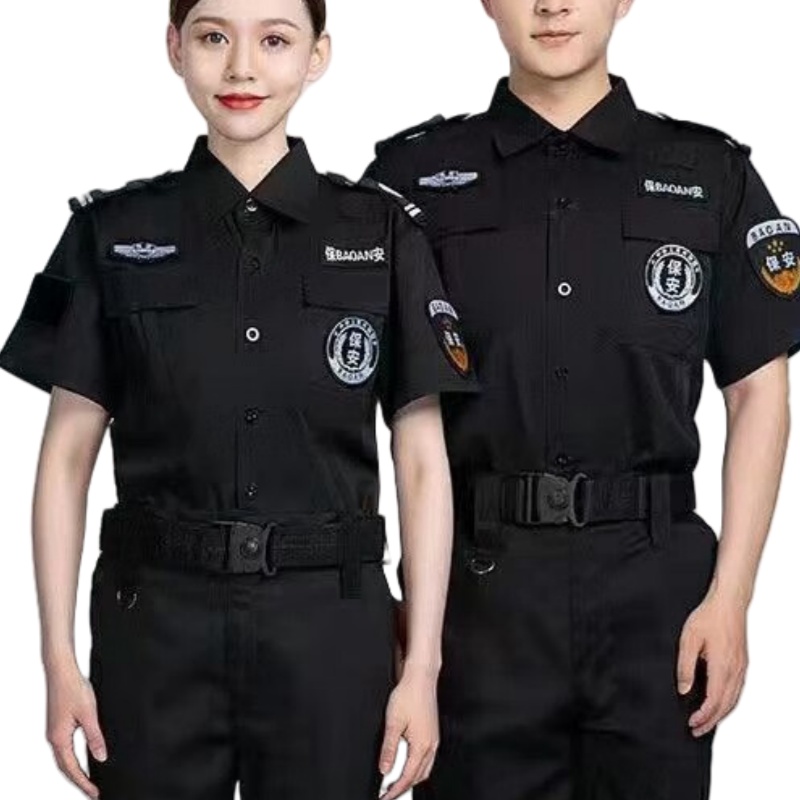 吉普（JEEP） 夏季短袖 保安工作服 160/S建议105斤以下 （单位：件）  黑色