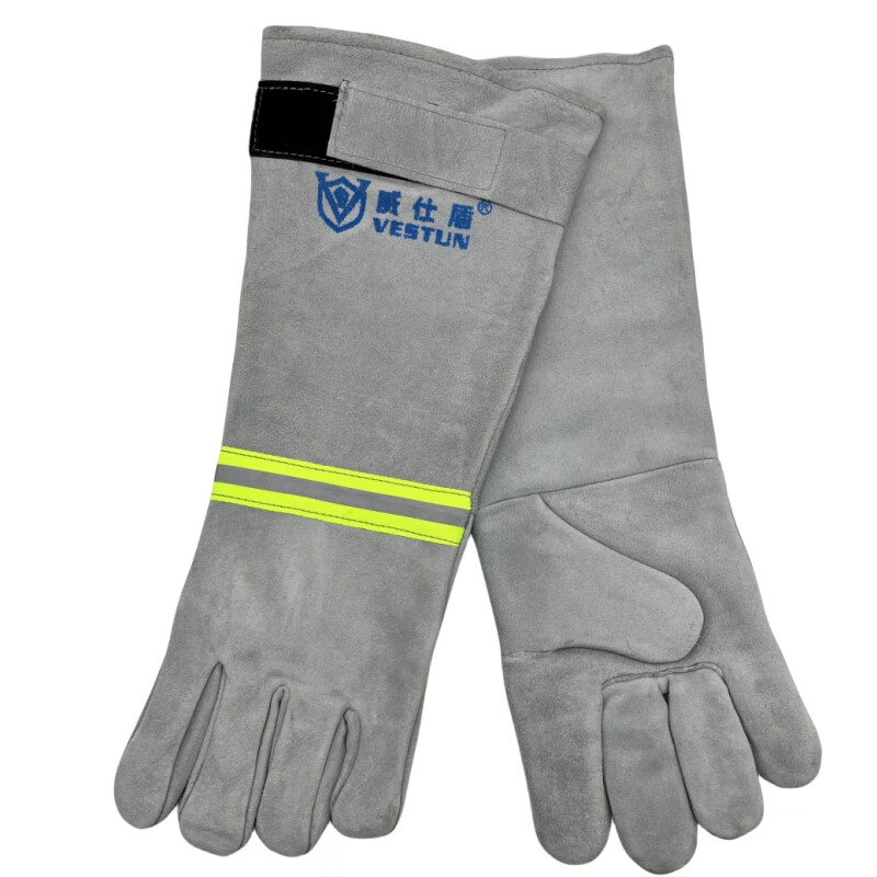 威仕盾 G-1649/18 牛二层皮电焊手套 L 45cm （单位：双）  本色