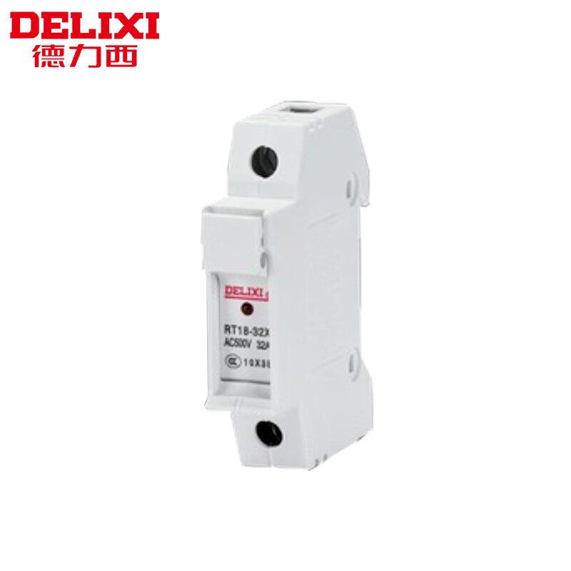 德力西电气 RT18-32X 圆筒形熔断器底座 10*38 1P底座带灯 （单位：个）  