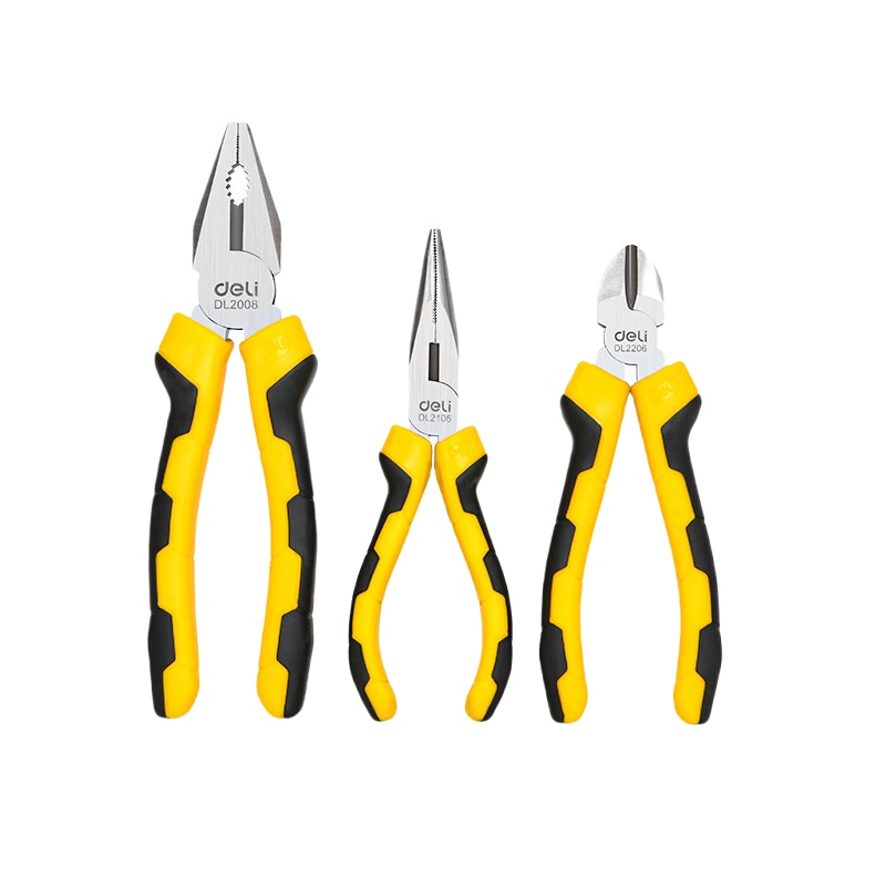 得力（deli） DL2006-3 钳子三件套 8寸6寸6寸 （单位：套）  