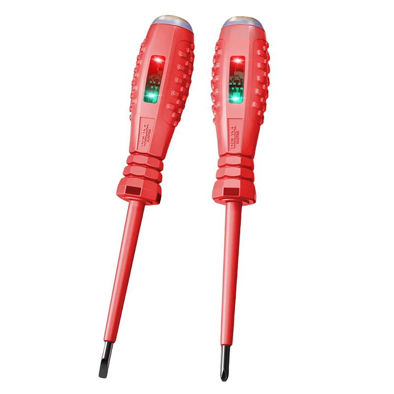 德力西电气 高扭力 红绿灯电笔 2只/套 （单位：套）  红色灰色随机