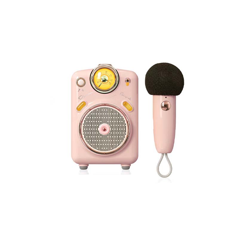 点音 Fairy-ok 小魔女蓝牙音箱麦克风套装 单麦 音箱2000mAh/麦克风350mAh （单位：套）  粉色