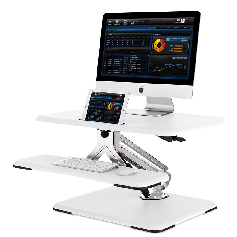 宜客乐思（ECOLUS） LS10WT 升降电脑支架 660*480*18mm （单位：个）  白色