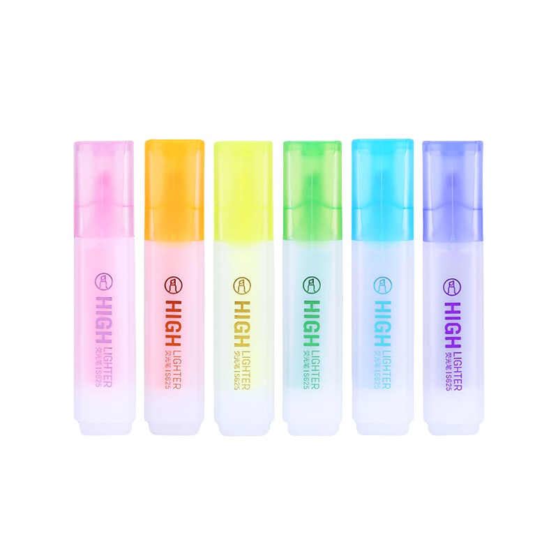 得力（deli） S628 荧光笔套装 6支/盒 （单位：盒）  混色