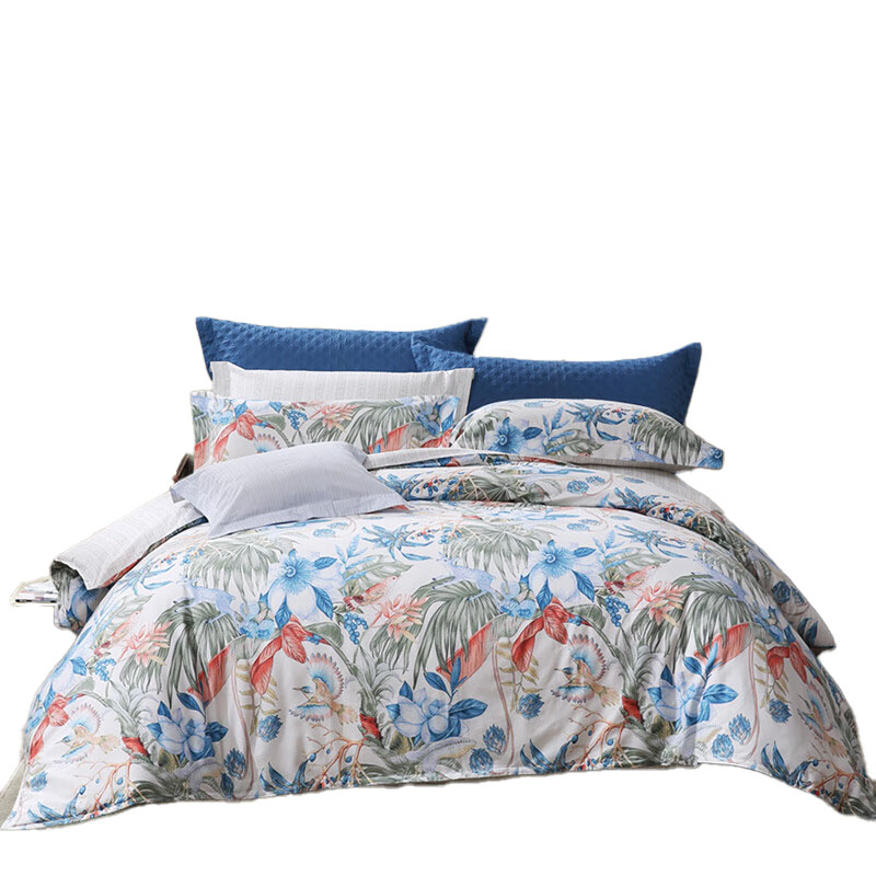 富安娜（FUANNA） 彩韵芳华 抗菌磨毛床上四件套 床单230*240cm/被套203*229cm/枕套74*48cm*2 （单位：套）  