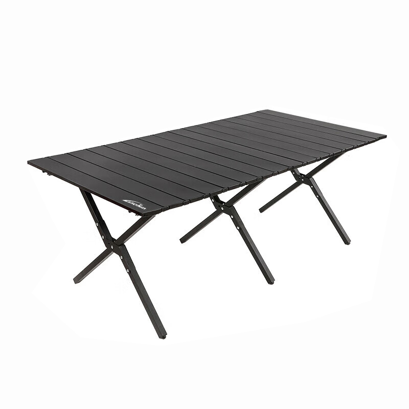 沃特曼 75092 户外折叠桌蛋卷桌 大号 116*59*42cm （单位：张）  炭黑色