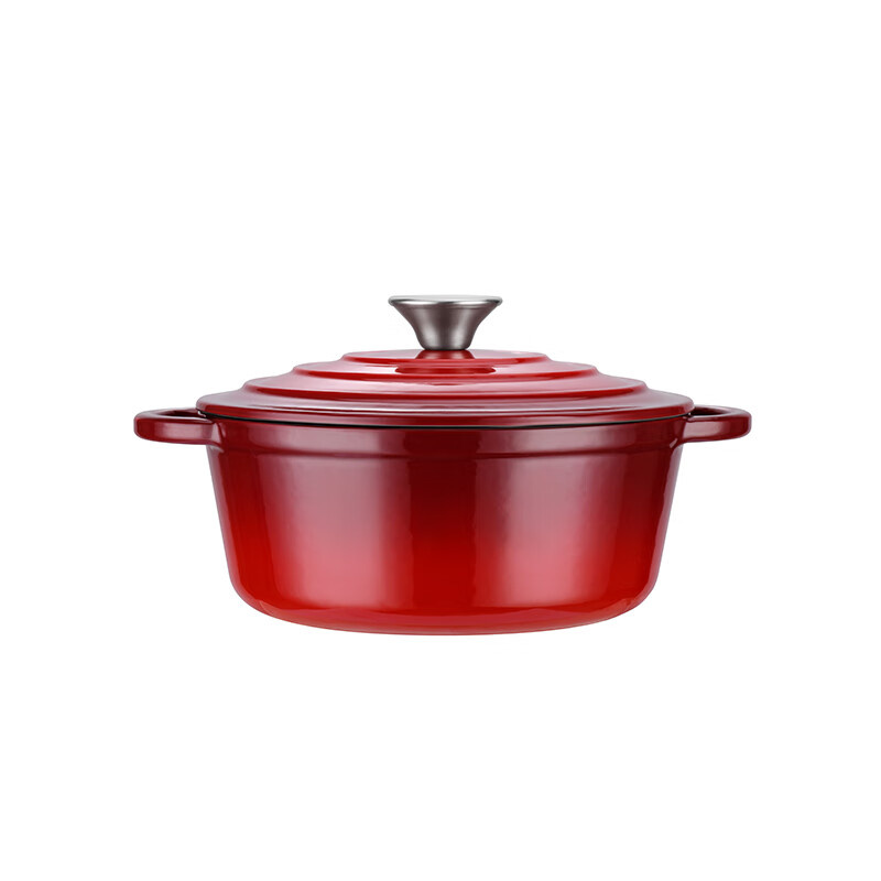 博堡 BDY-T862A-RD 珐琅铸铁锅 22cm （单位：个） 红色