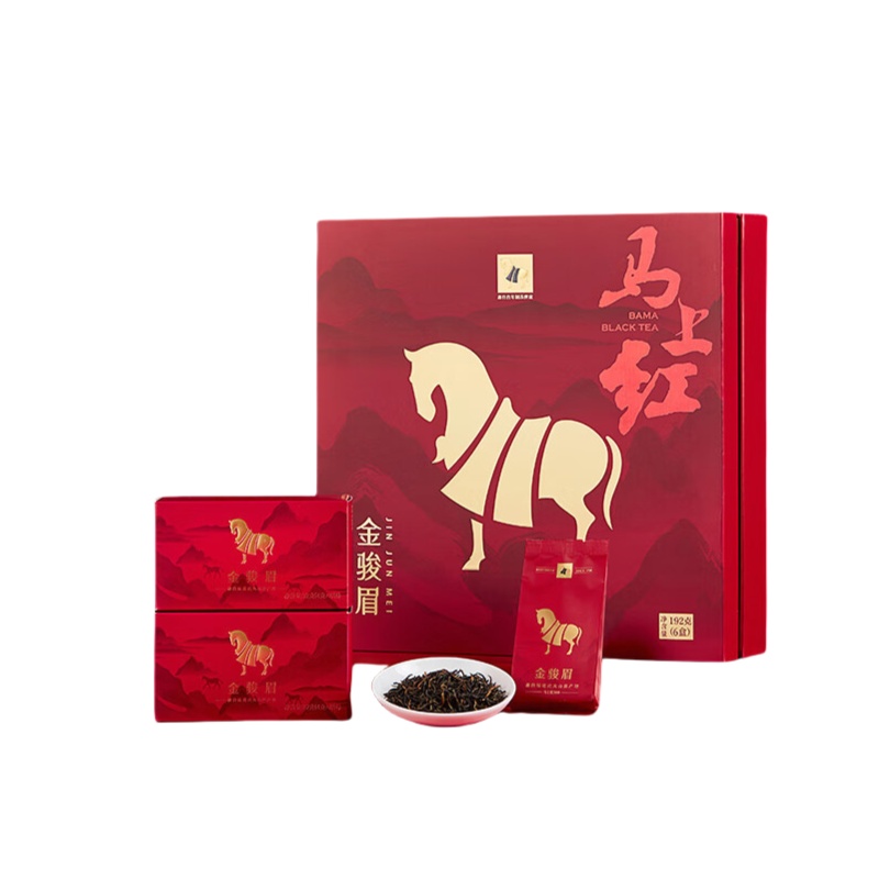 八马茶业 D0217FF 马上红武夷山金骏眉特级红茶 4g/包 48包/盒 （单位：盒）  红色