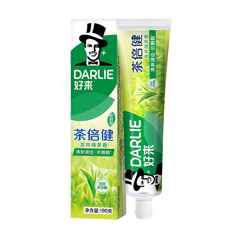 好来（DARLIE） 龙井绿茶 茶倍健牙膏 190g （单位：支）  
